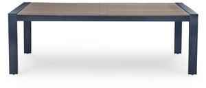 East Beach - Rectangular Dining Table With Umbrella Option - Blue
