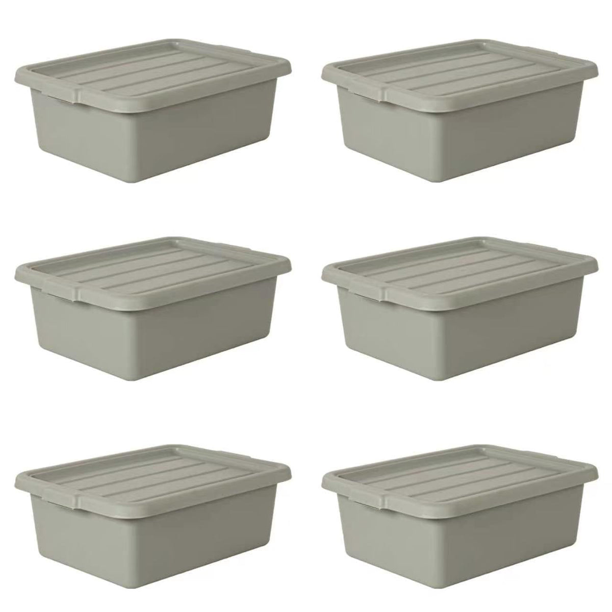 6-Pack 20" x 15" x 7" 9 Gallon Meat Lugs with Lids