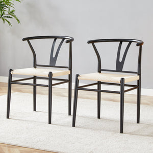 Wesborn Chair - Y-Shaped Medieval Style Armchair for Dining Table, Set of 4