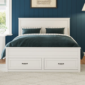 Modern Storage Platform Bed Frame With 6 Drawers