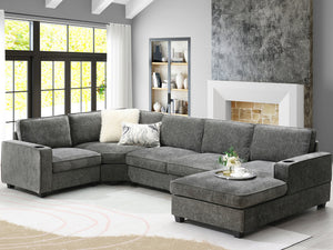 117.5" U-Shaped Sectional Sofa