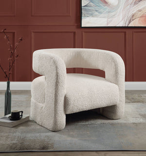 Yitua Teddy Sherpa Accent Chair - White