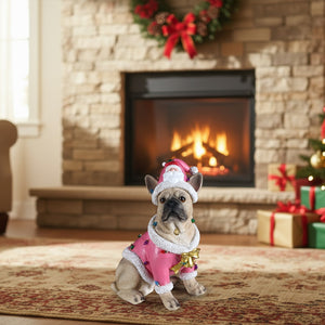 Christmas French Bulldog Statue