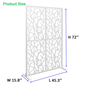 Metal Privacy Screens W3.8Ft x H6Ft Outdoor and Indoor Divider
