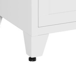 9 Drawer Dresser for Bedroom, Metal Profile Chest of Drawers, White Bedroom Dresser with Storage Drawers for Closet, Hallway, Entryway, Steel Furniture with Quiet-Glide Rails, Easy-Clean & Scratch