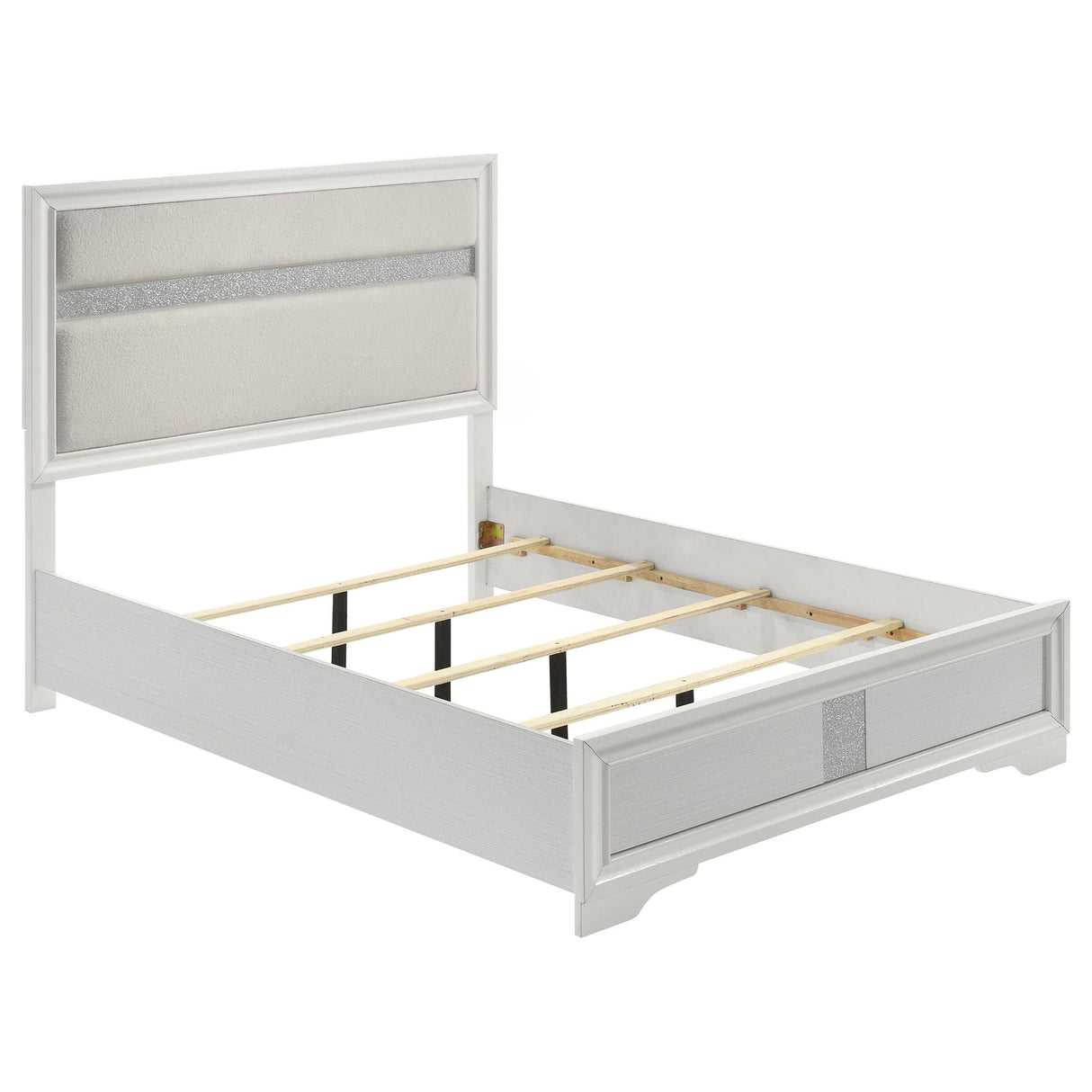 Miranda 54-inch Upholstered Full Panel Bed White