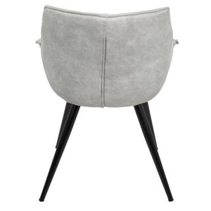 Wrangler Industrial Chair Set of 2 with Cushioned Armrests - Light Gray