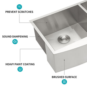 Farmhouse Sink With Double Bowl, 60 / 40