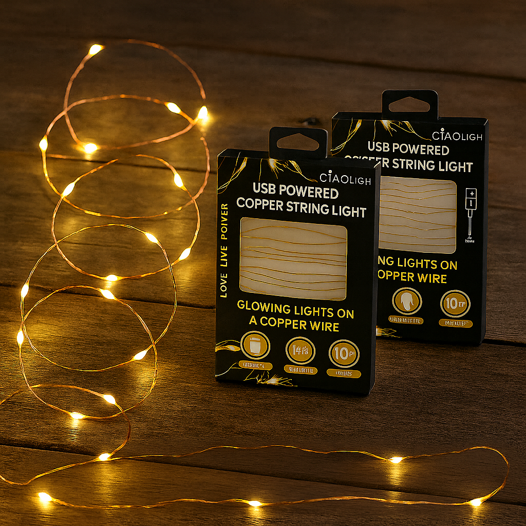 2-Pack-10-Ft-USB-Powered-Indoor/Outdoor-LED-Copper-Wire-String-Light-LED-Copper-Wire-String-Light