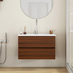 32-Inch Wall-Mounted Bathroom Vanity