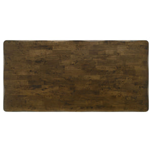 Carbon - Rectangular Dining Table With X Base Design - Brown