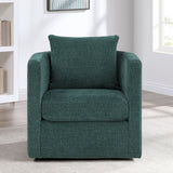 Sutton Light Grey Performance Fabric Swivel Barrel Chair