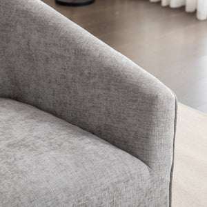 Nice Modern Upholstered Barrel Armchair, 360° Swivel