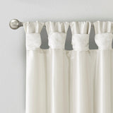 Twist Tab Lined Window Curtain Panel White 50x108'