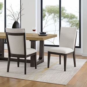 Soft Upholstered Dining Chairs (Set of 2) - Brown