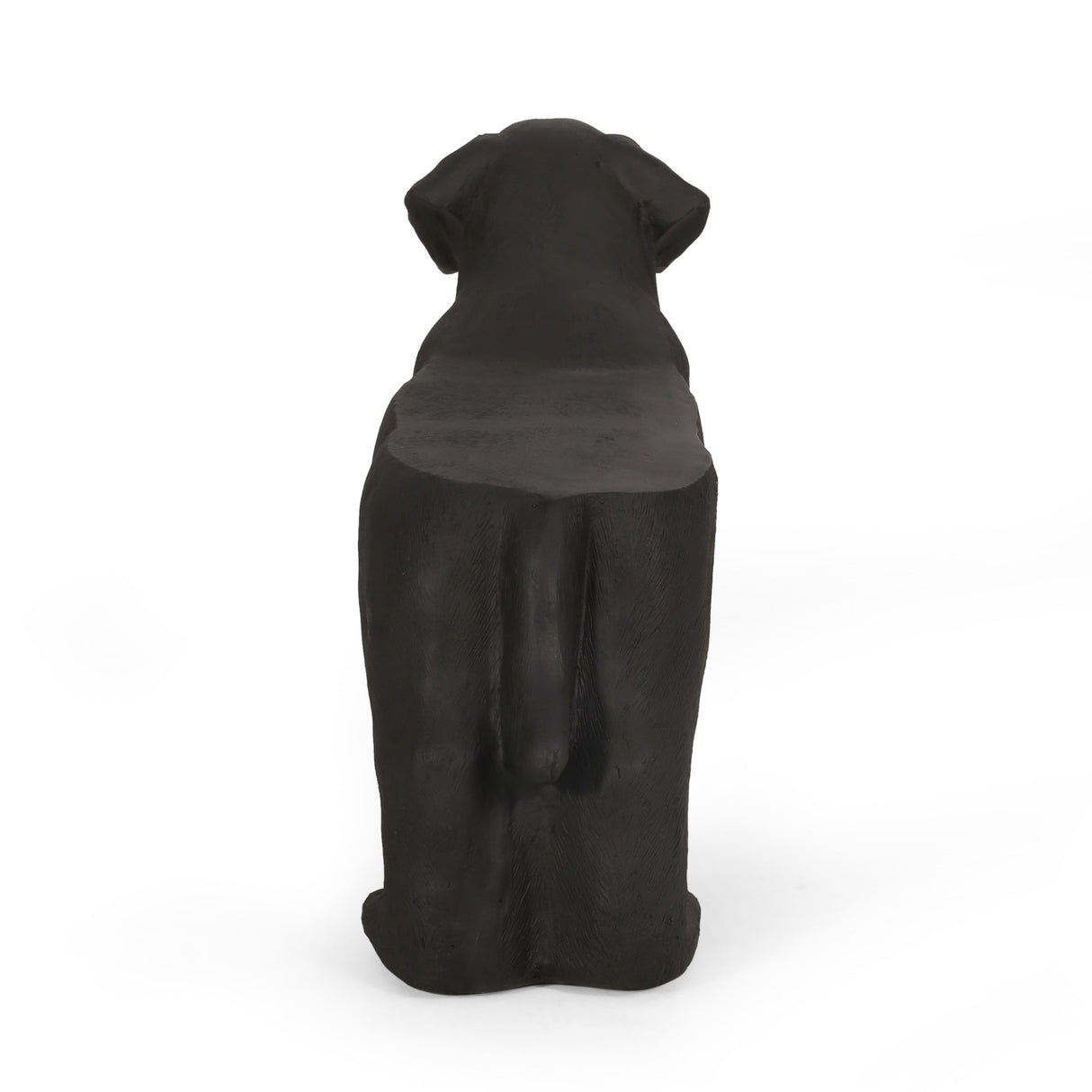 MGO Dog Bench - Outdoor Labrador Design, Matte Black