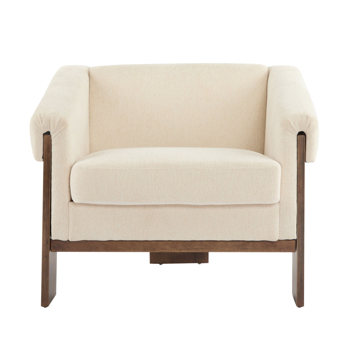 Sierra Vintage Modern Accent Chair With Deep Cushions And Wide Armrests