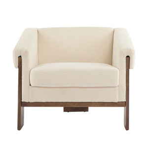 Sierra Vintage Modern Accent Chair With Deep Cushions And Wide Armrests