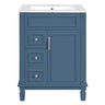 Bathroom Vanity With Sink, Compact Cabinet & 2 Drawers And Adjustable Shelf