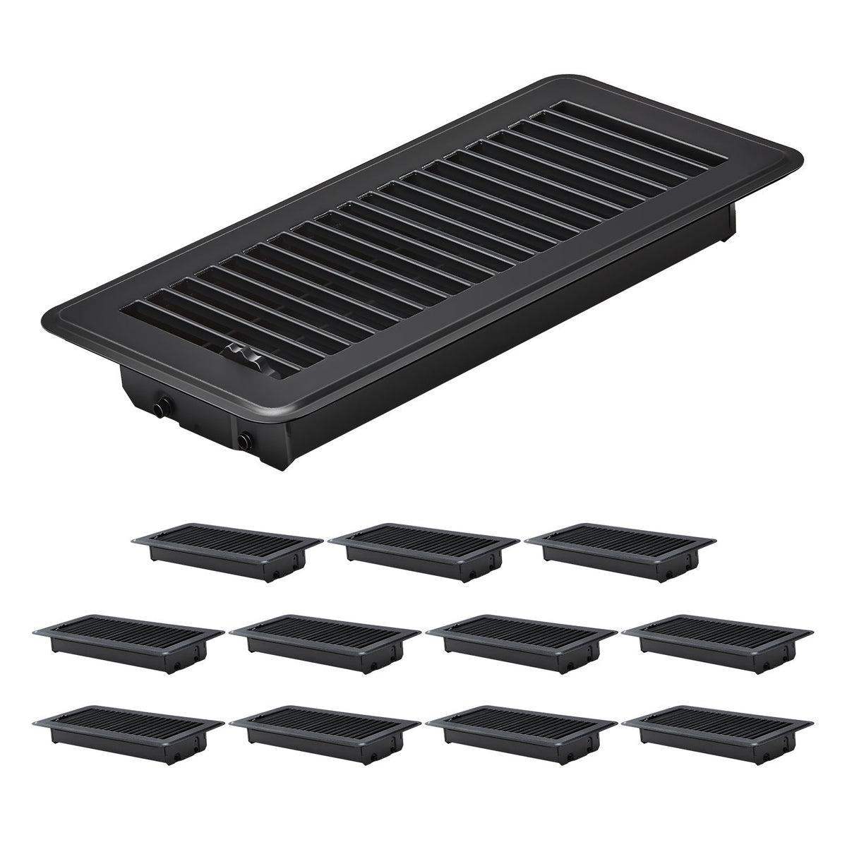 Floor Registers 4 x 10 Inch 12-Pack Iron Floor Vents for HVAC Vent Grilles