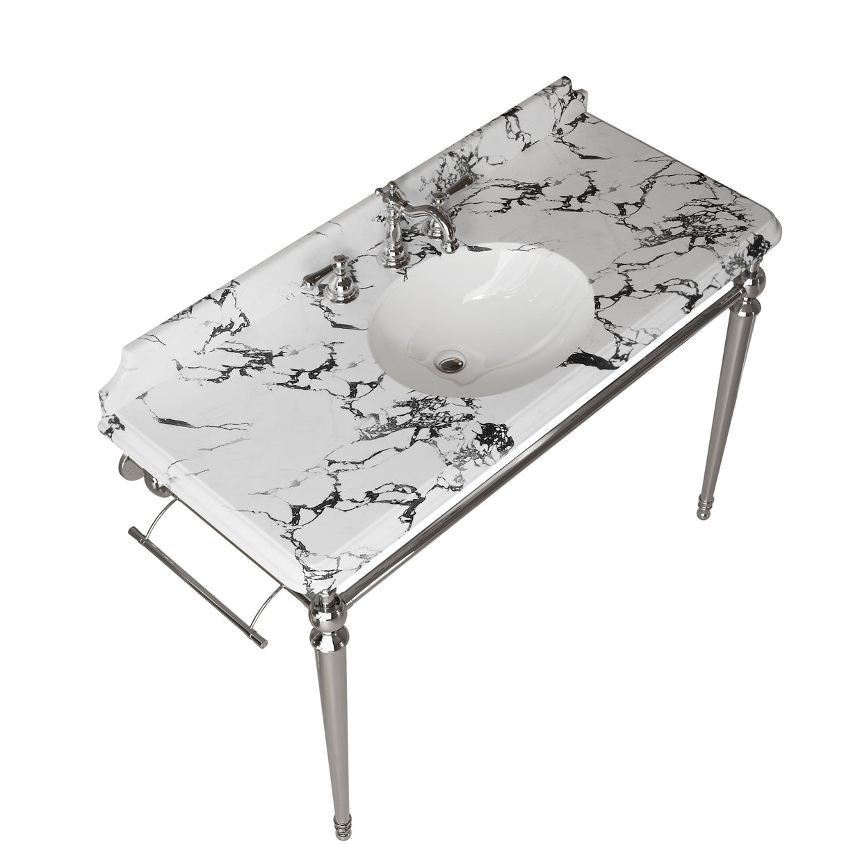 VICI 48" Bathroom Ceramic Undermount Basin and Artificial Marble Countertop