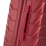 Set of 3 ABS Spinner Wheel Luggage in Wine Red - 20", 24", and 28"