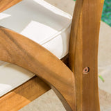 Hermosa 7 piece wood dining set with cushion by christopher knight home