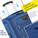 Softside expandable 3-piece luggage set with spinner wheels