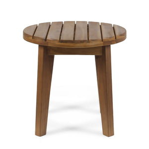 Outdoor Acacia Wood Side Table With Weather Resistance