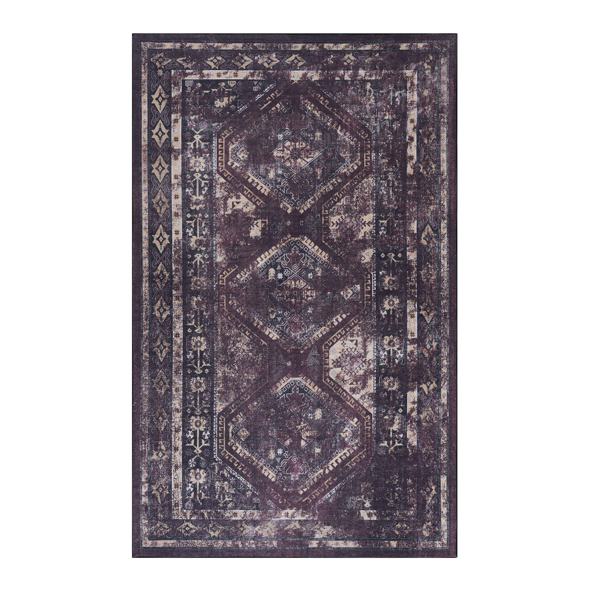 Naar Washable Area Rugs, Low-Pile, Non-Slip, Non-Shedding, Foldable, Kid & Pet Friendly