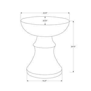 Round Accent Table, Indoor Outdoor - Black