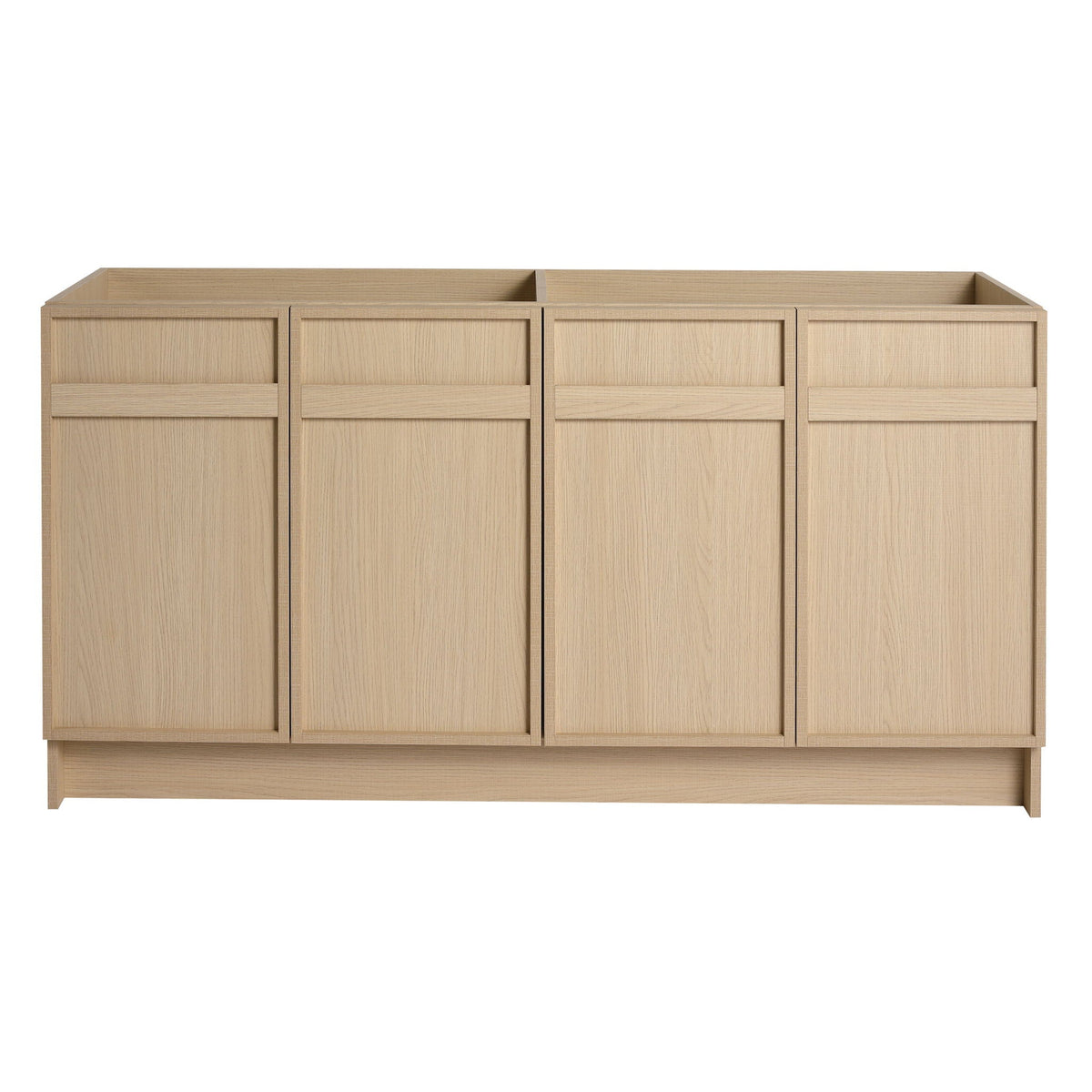 Modern Freestanding Bathroom Vanity with Soft Close Cabinet Doors - Light Brown