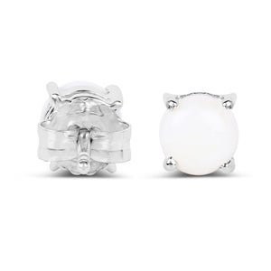 1.18 Carat Genuine Opal .925 Sterling Silver Earrings