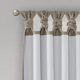 Twist Tab Total Blackout Window Curtain Panel Pewter 50x95