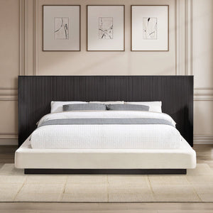 Clayten - Queen Bed - Beige / Espresso