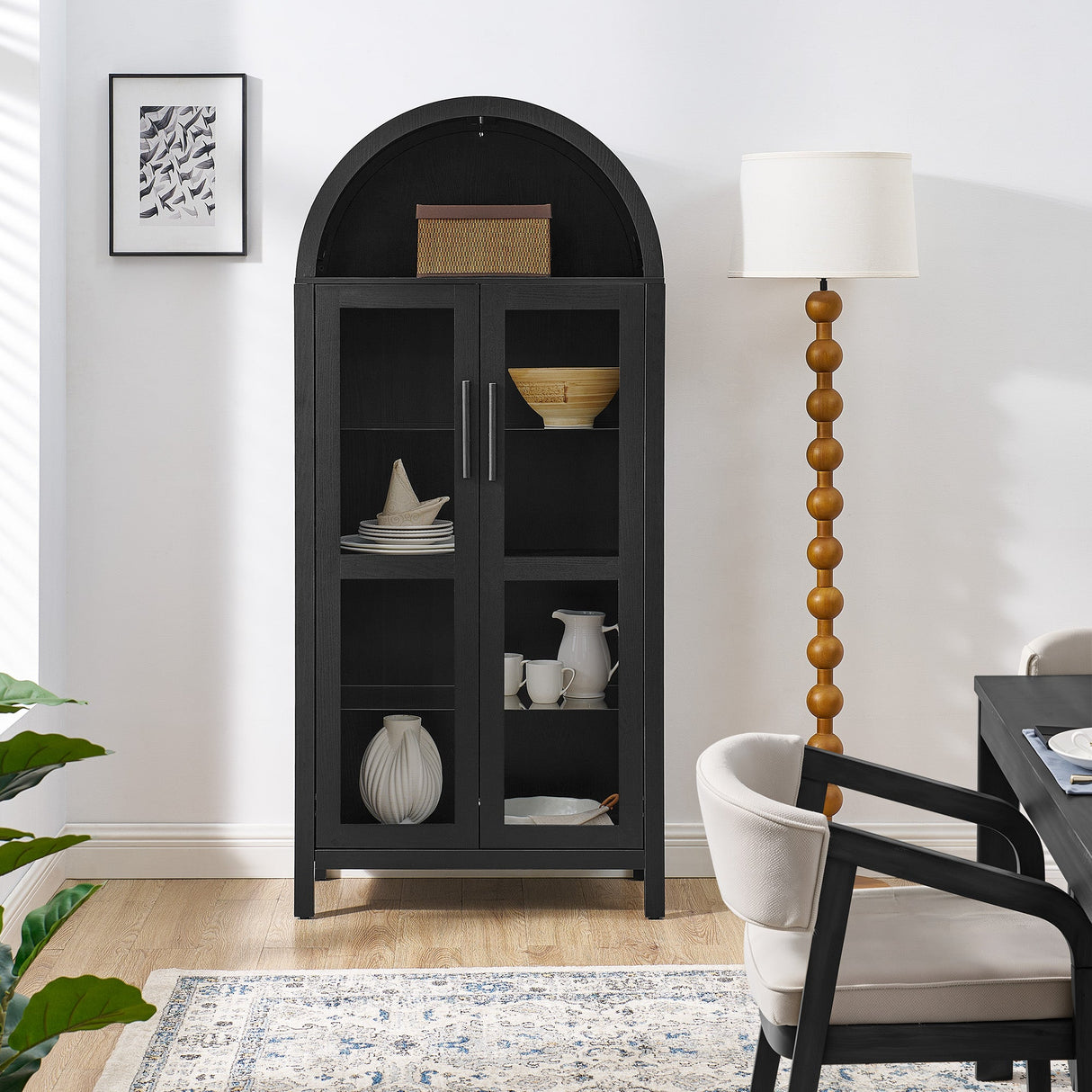 High Arched Storage Cabinet with LED Light