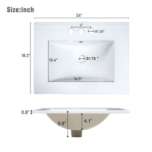 Modern Wall-Mounted Bathroom Vanity With 2 Drawers, Ideal For Small Bathrooms - Green