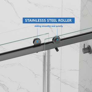 Frameless Shower Door - Double Sliding Design