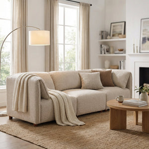 Aura 96 in. 3-Piece Boucle Modular Sectional Sofa