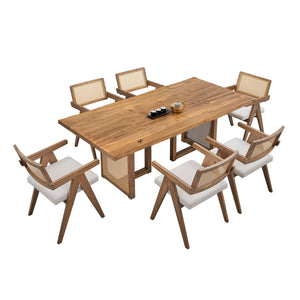 86.61 Inch Oversize Rectangular Waves Dining Table