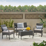 Cordoba KD Wicker 4 Piece Chat Set