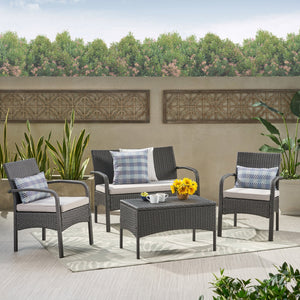 Cordoba KD Wicker 4 Piece Chat Set