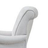 Chenille Tufted Upholstered Rolled Back Accent Chair