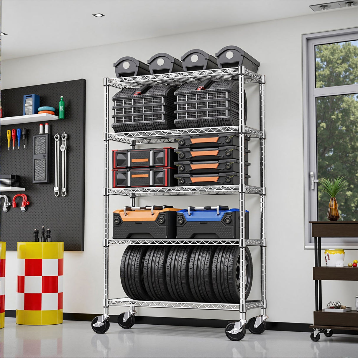 5-Shelf Wire Storage Shelving Unit
