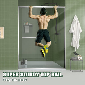 Aluminum Frame Double Sliding Shower Door (56-60"x70")