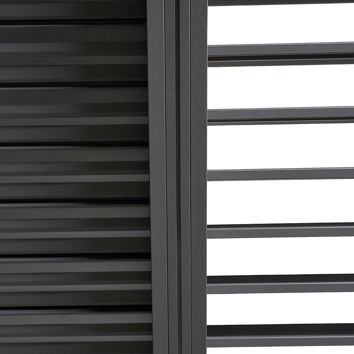 Byron Black Outdoor Pergola Aluminum with Adjustable Louvered Roof