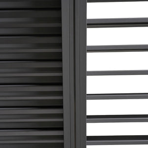 Byron Black Outdoor Pergola Aluminum with Adjustable Louvered Roof