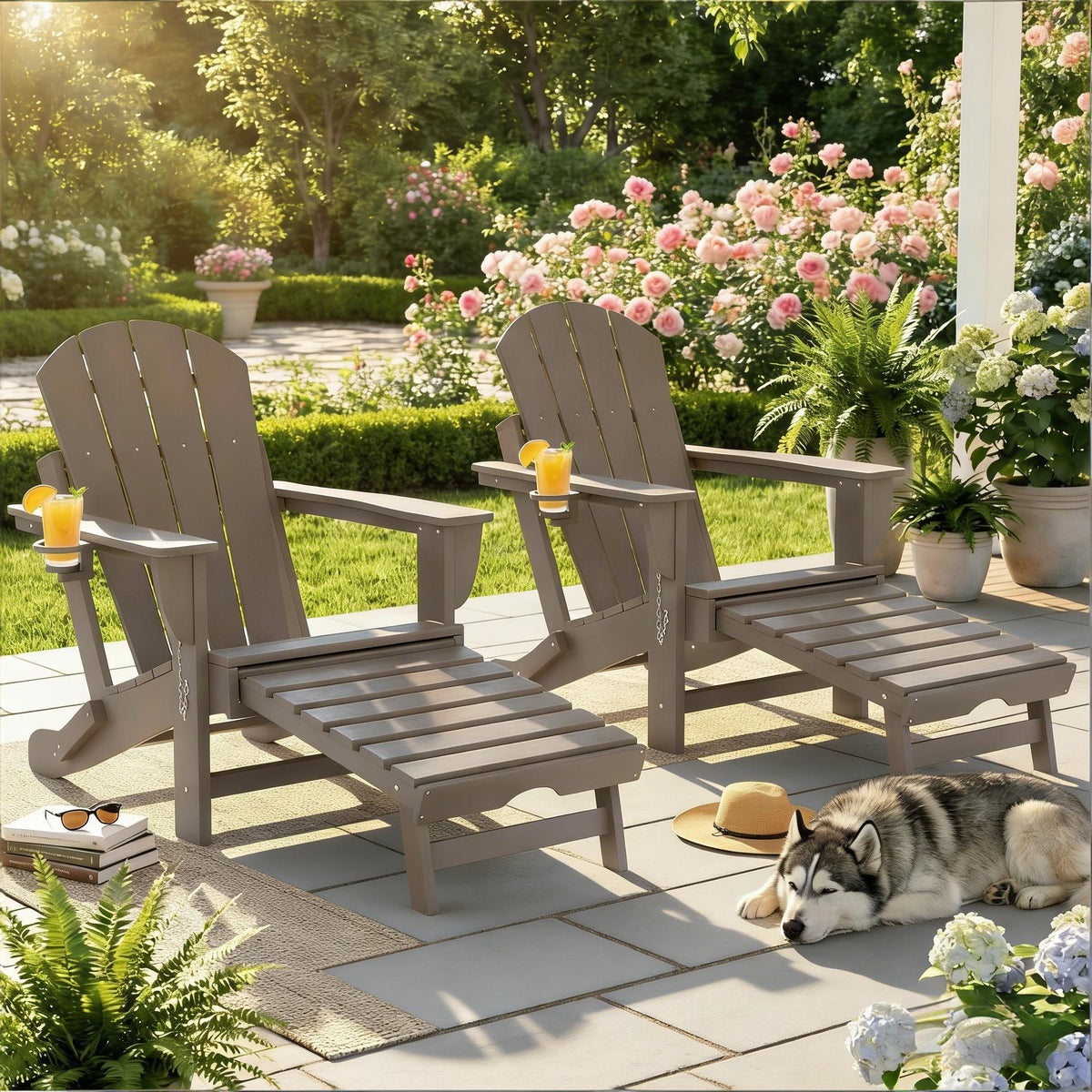 Stylish Folding Fire Pit Chair Set of 2