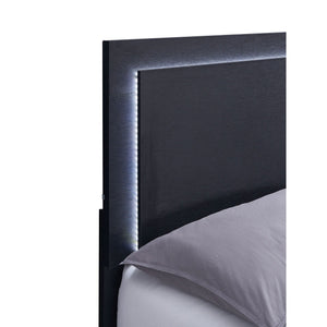Medici - Eastern King LED Headboard Bed - Black