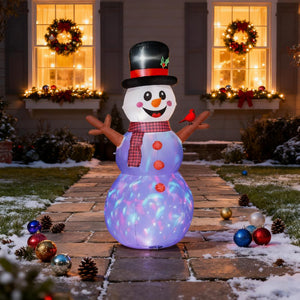 Inflatable Branch Hand Snowman with LED Lights